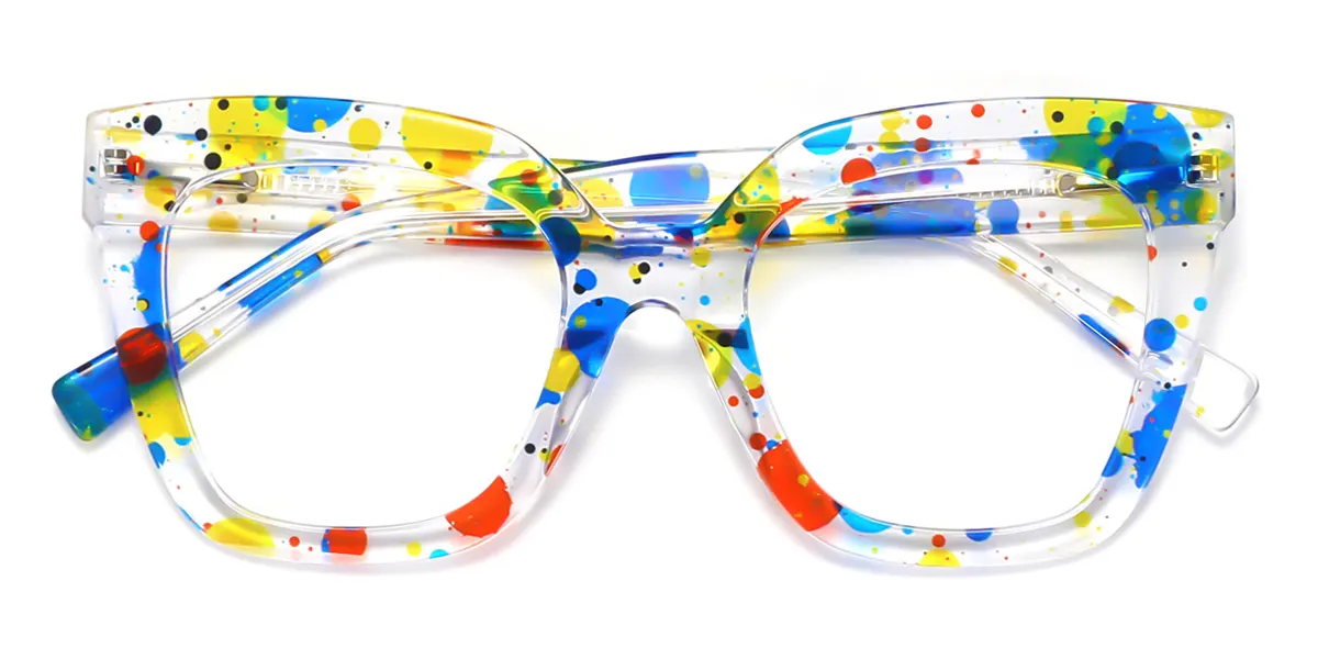 Floral Rectangle Unique Custom Engraving Eyeglasses | WhereLight