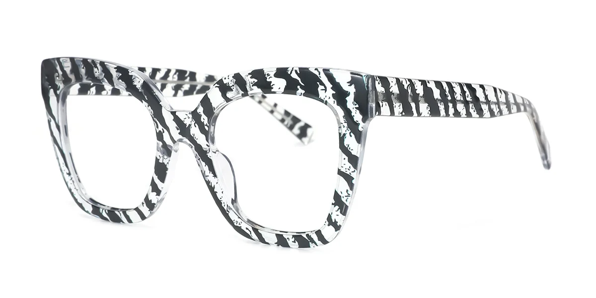 Floral Rectangle Unique Spring Hinges Custom Engraving Eyeglasses | WhereLight