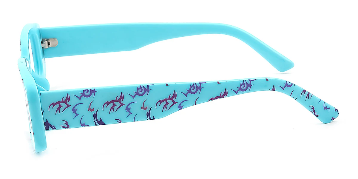 Blue Rectangle Unique Custom Engraving Eyeglasses | WhereLight