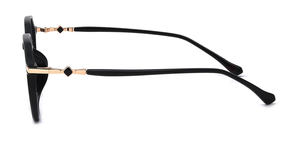 Gold Round Irregular Simple Retro Super Light Eyeglasses | WhereLight