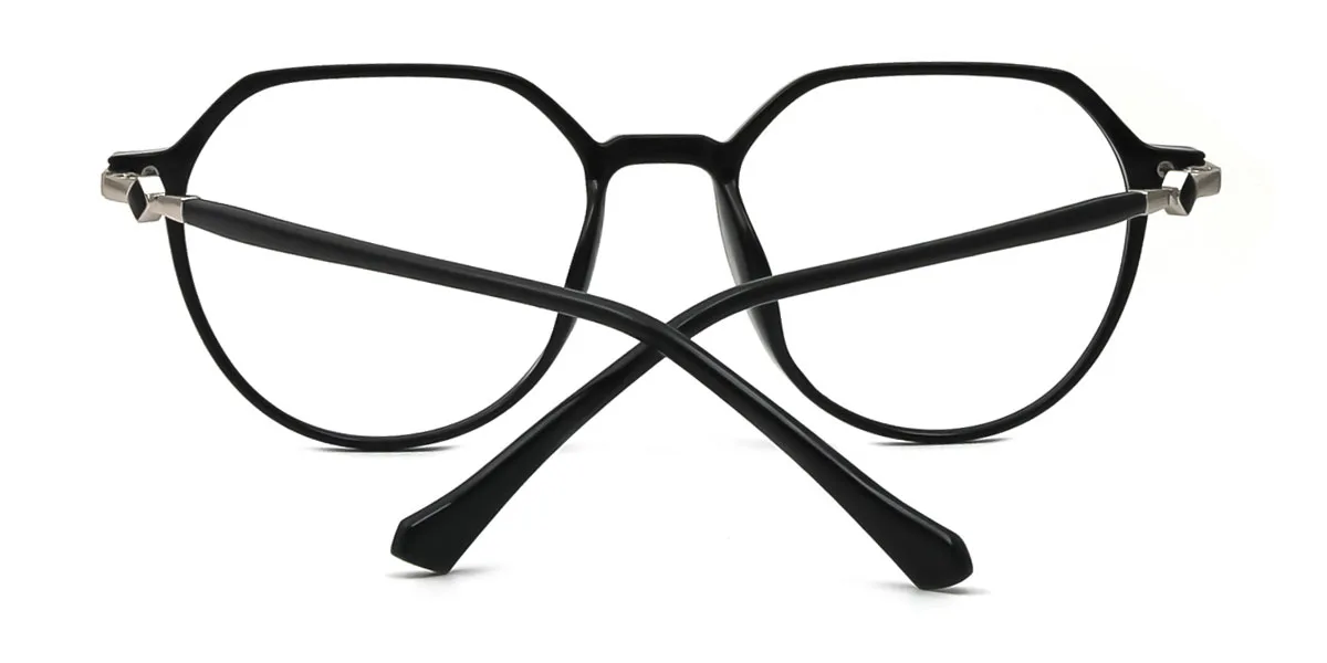 Silver Round Irregular Simple Retro Super Light Eyeglasses | WhereLight