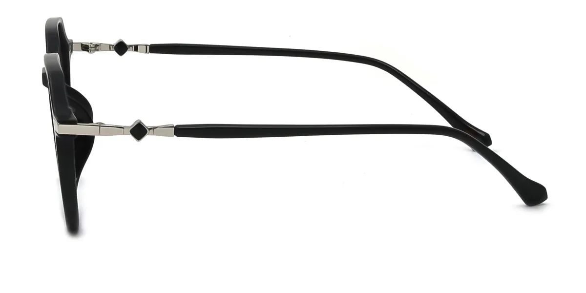 Silver Round Irregular Simple Retro Super Light Eyeglasses | WhereLight
