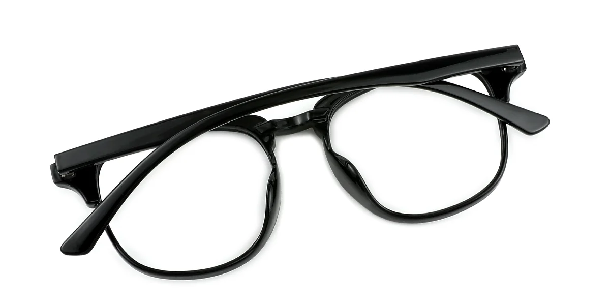 Black Rectangle Simple Classic Custom Engraving Eyeglasses | WhereLight