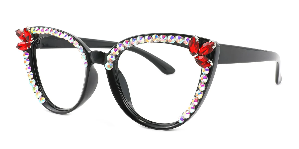 Black Cateye Unique Gorgeous  Eyeglasses | WhereLight