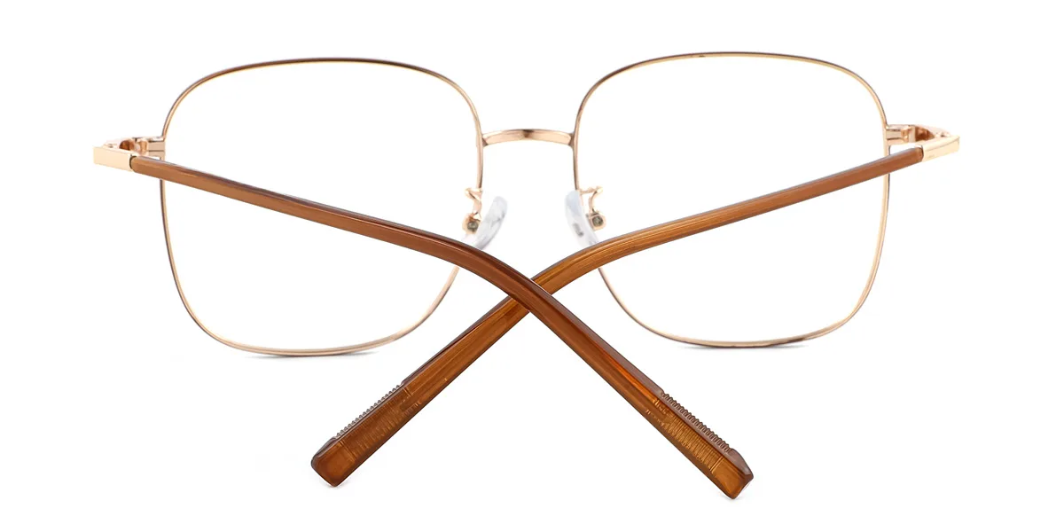 Brown Rectangle Gorgeous Custom Engraving Eyeglasses | WhereLight