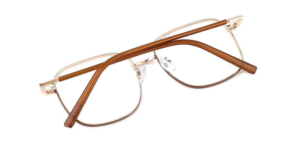 Brown Rectangle Gorgeous Custom Engraving Eyeglasses | WhereLight
