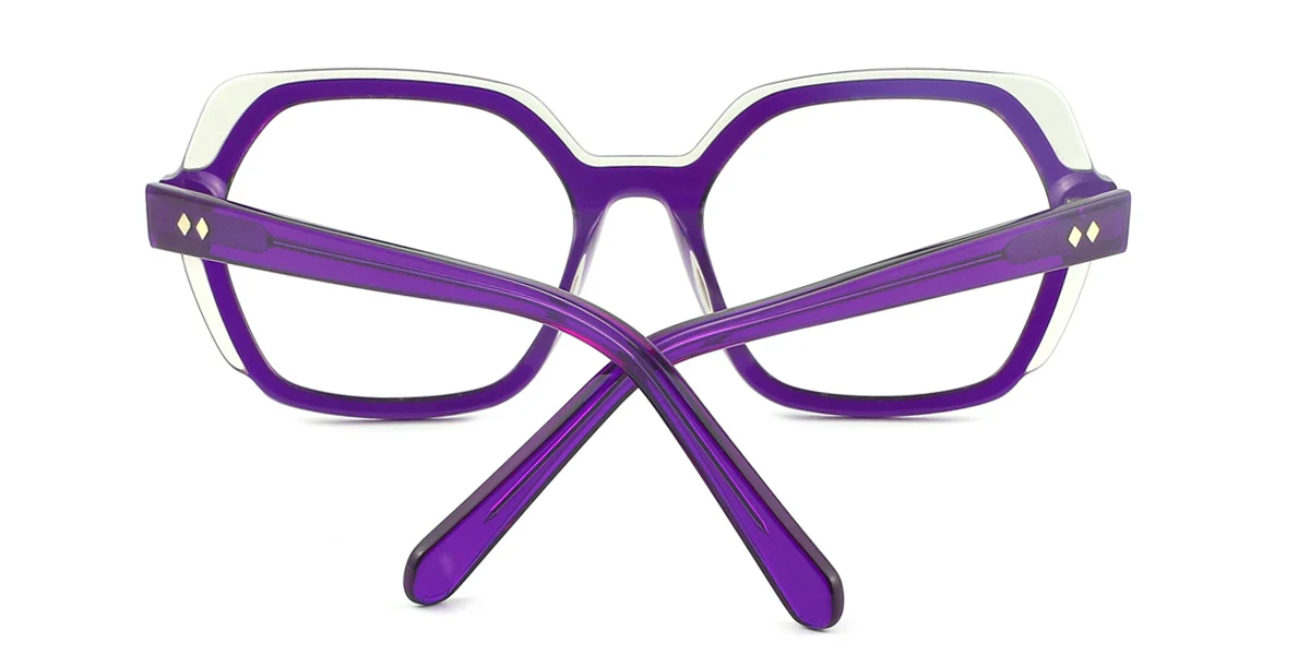 Purple Geometric Gorgeous  Eyeglasses | WhereLight