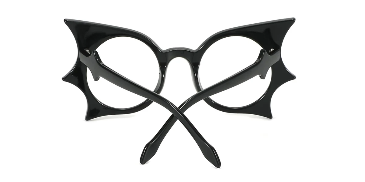 Black_white Round Butterfly Unique  Eyeglasses | WhereLight