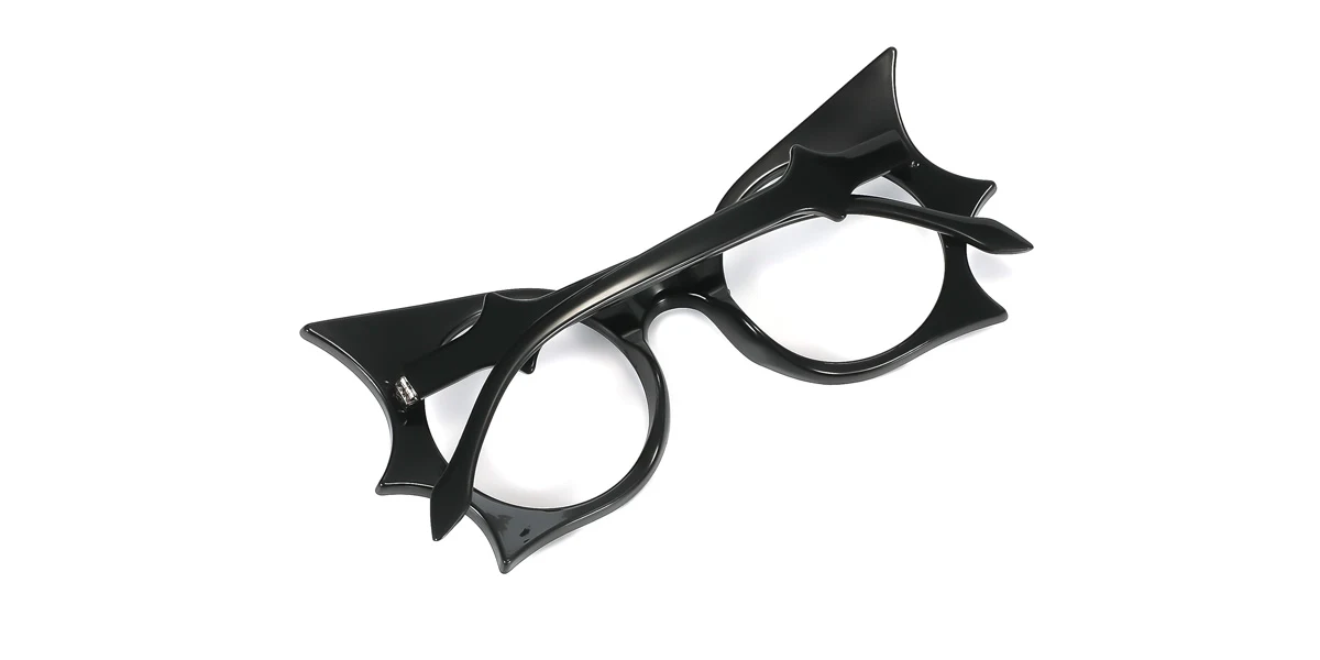 Black_white Round Butterfly Unique  Eyeglasses | WhereLight