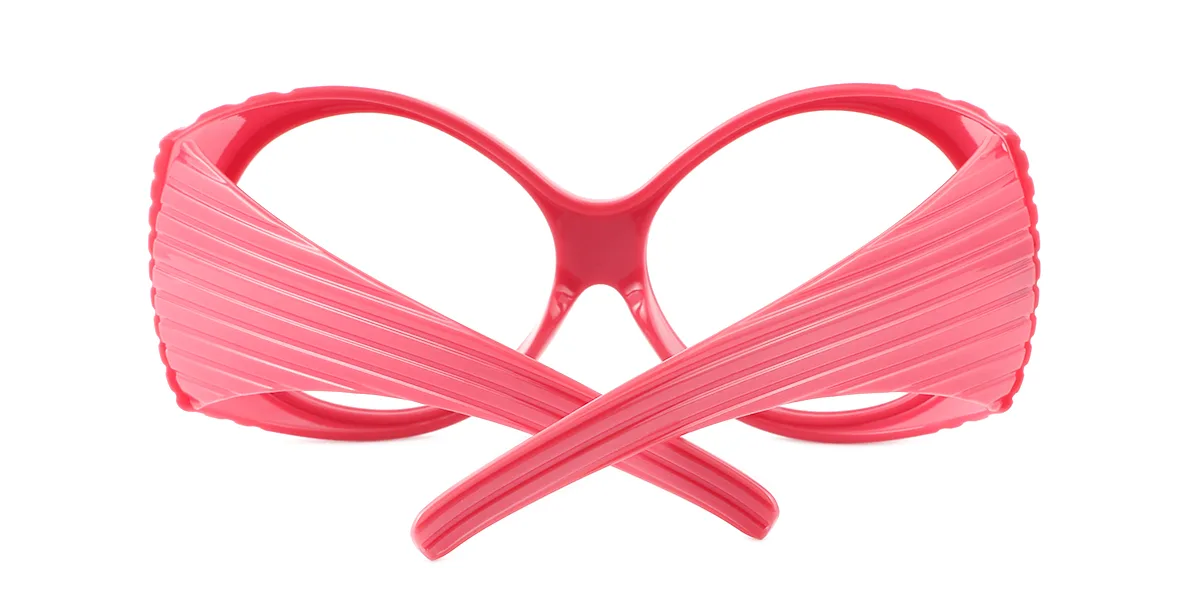 Pink Round Oval Unique Custom Engraving Eyeglasses | WhereLight