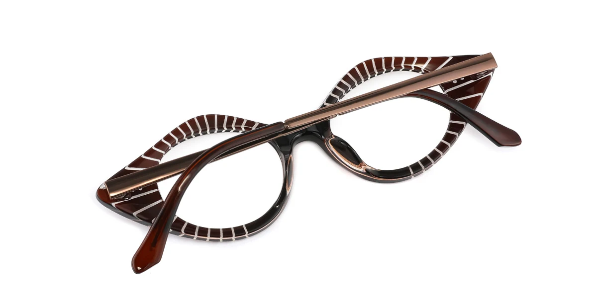 Brown Cateye Gorgeous Spring Hinges Eyeglasses | WhereLight