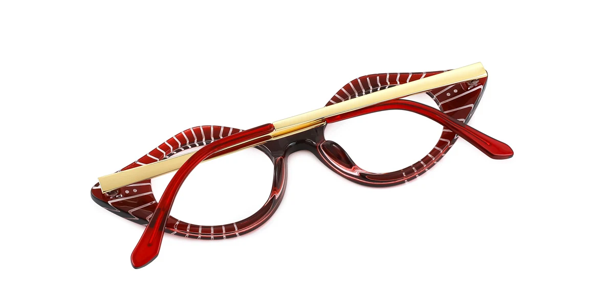 Red Cateye Gorgeous Spring Hinges Eyeglasses | WhereLight