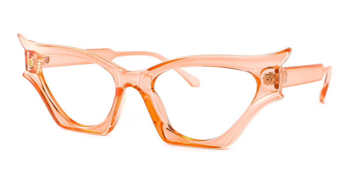 Orange Cateye Gorgeous  Eyeglasses | WhereLight