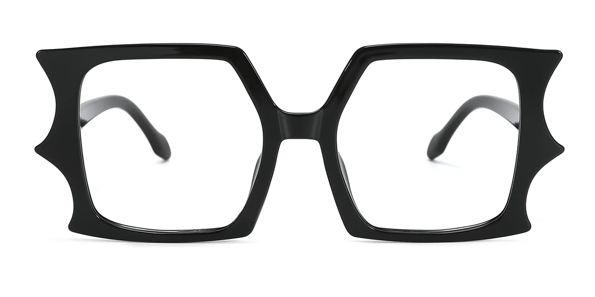 Black Geometric Gorgeous  Eyeglasses | WhereLight