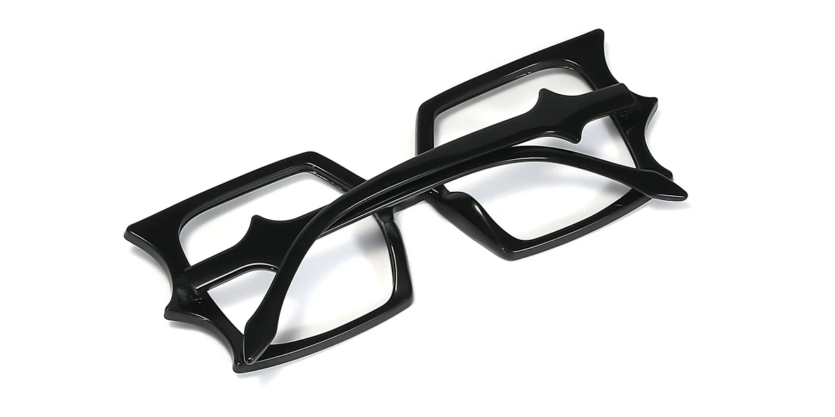 Black Geometric Gorgeous  Eyeglasses | WhereLight