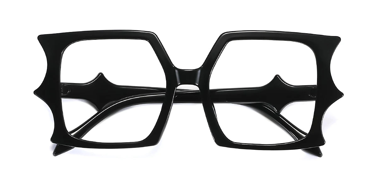 Black Geometric Gorgeous  Eyeglasses | WhereLight