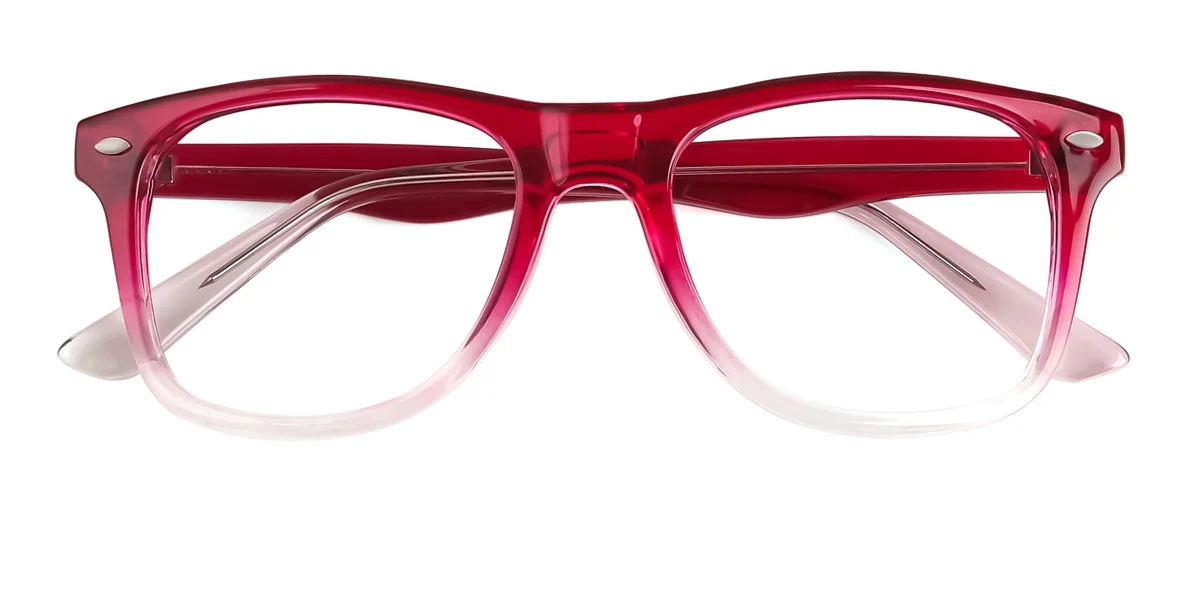 Red Oval Unique Custom Engraving Eyeglasses | WhereLight