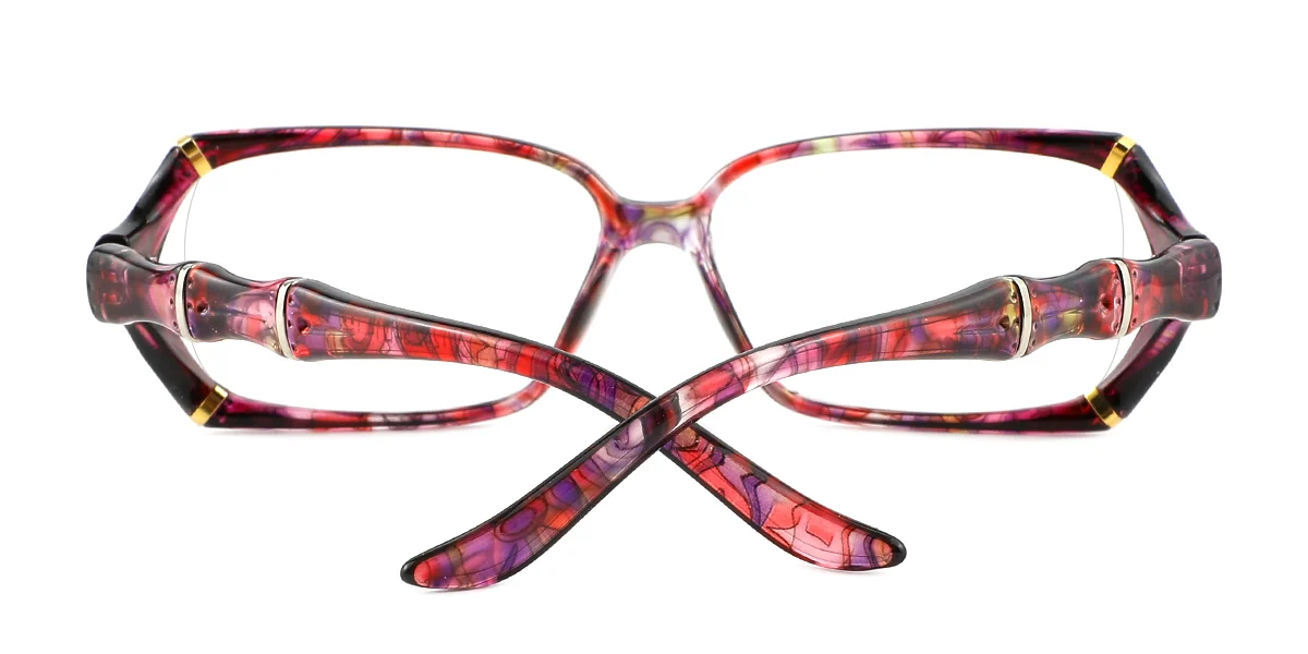 Purple Oval Retro Custom Engraving Eyeglasses | WhereLight