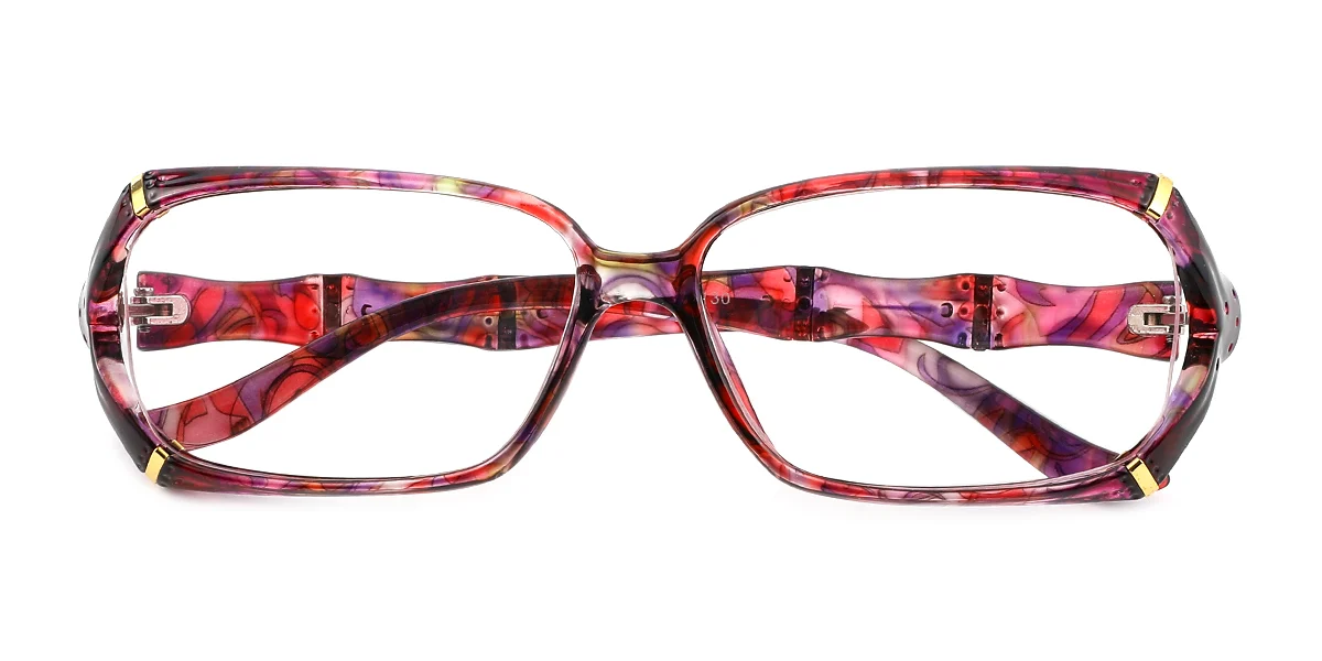 Purple Oval Retro Custom Engraving Eyeglasses | WhereLight