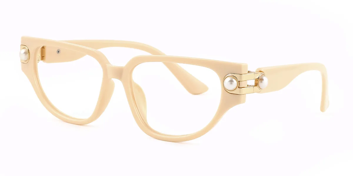 Yellow Cateye Gorgeous Custom Engraving Eyeglasses | WhereLight