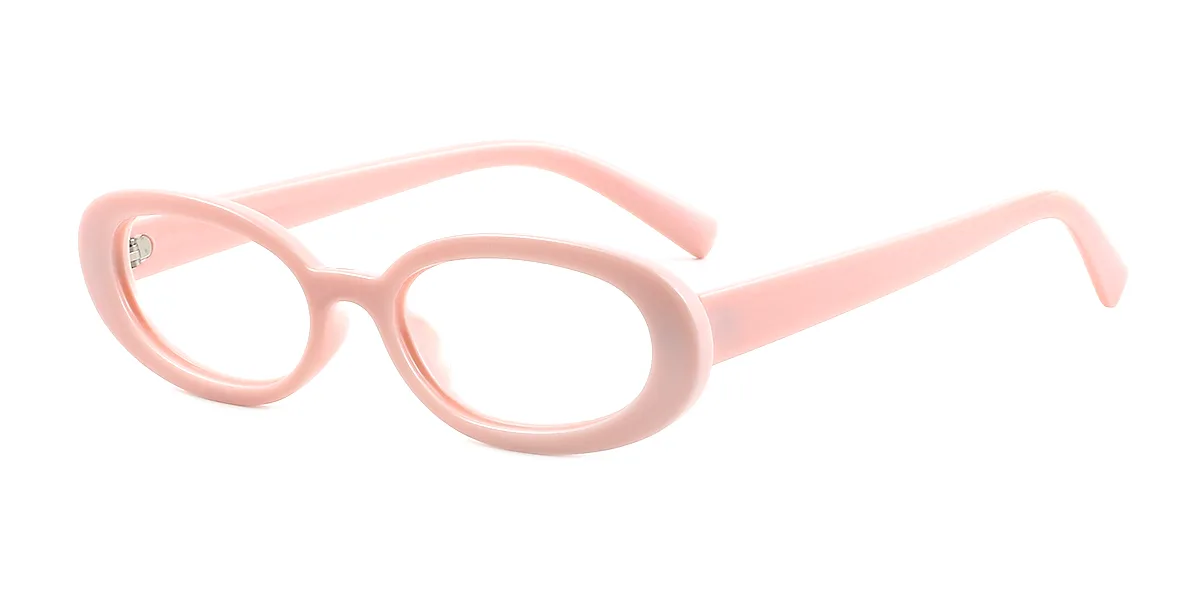 Pink Oval Classic Retro Custom Engraving Eyeglasses | WhereLight