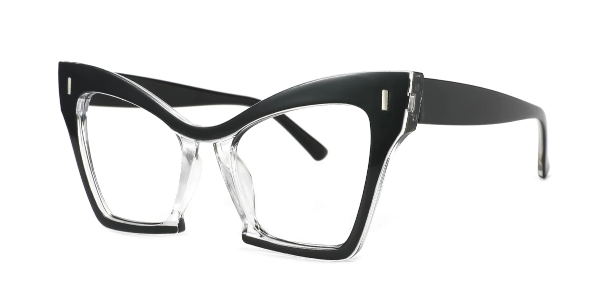 Black Cateye Retro  Eyeglasses | WhereLight