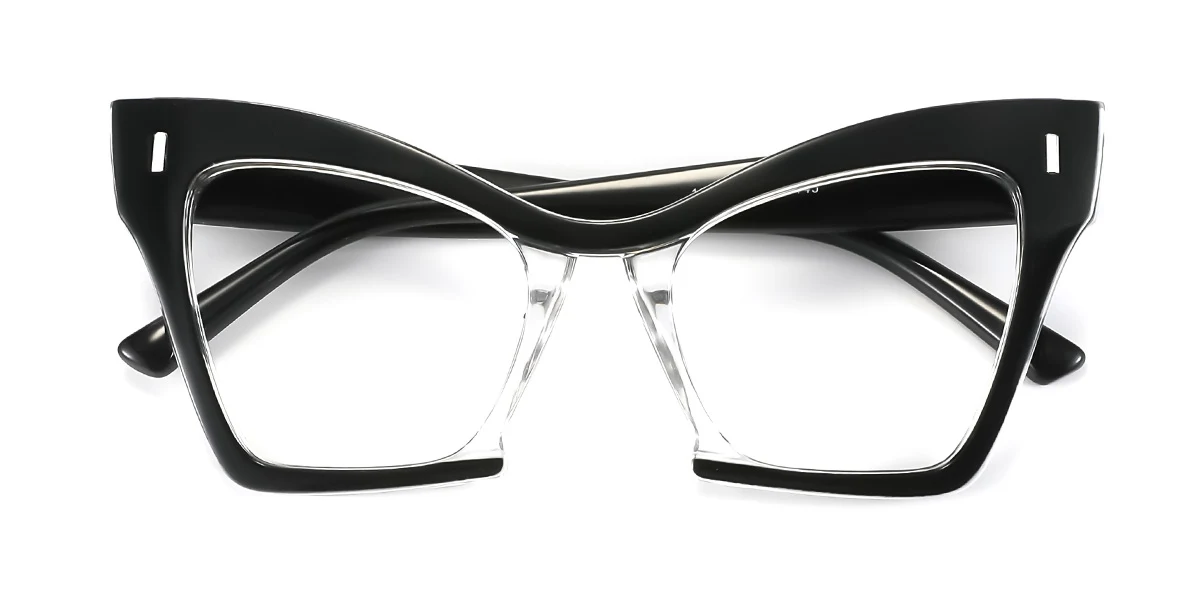 Black Cateye Retro  Eyeglasses | WhereLight