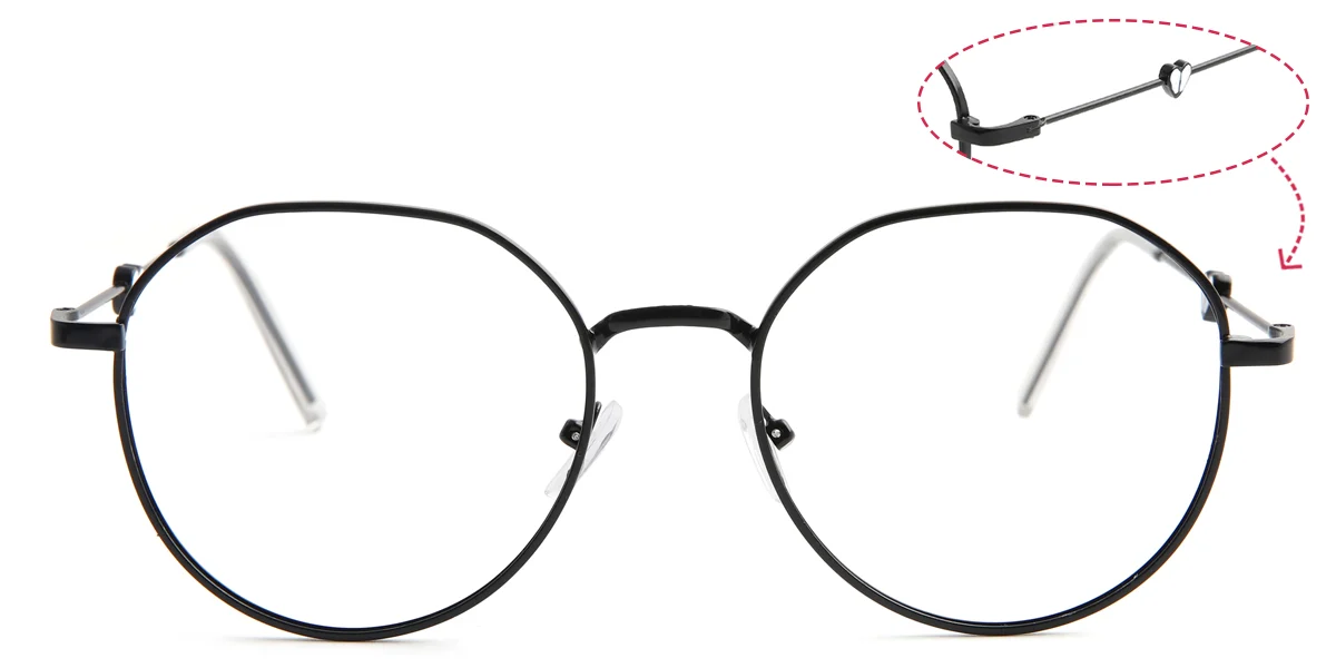 Black Oval Geometric Gorgeous Super Light Eyeglasses | WhereLight