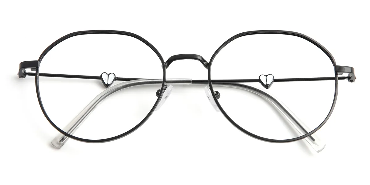Black Oval Geometric Gorgeous Super Light Eyeglasses | WhereLight