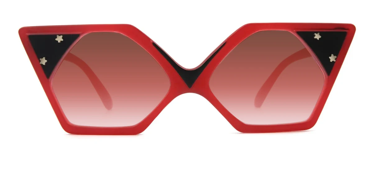 Red Cateye Unique Gorgeous Custom Engraving Eyeglasses | WhereLight