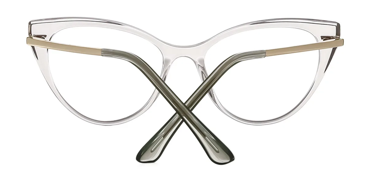 Grey Cateye Unique Spring Hinges Eyeglasses | WhereLight