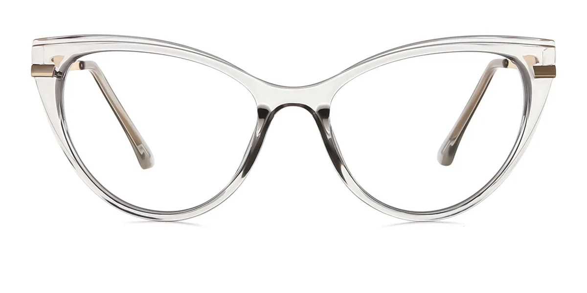 Grey Cateye Unique Spring Hinges Eyeglasses | WhereLight