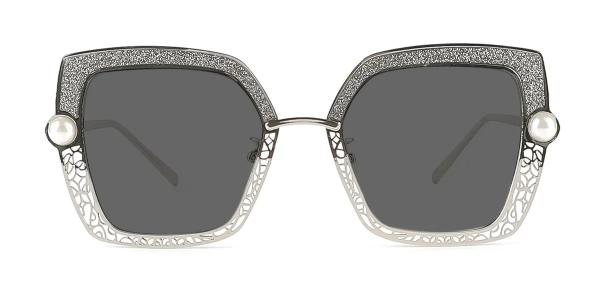 Silver Geometric Gorgeous  Eyeglasses | WhereLight