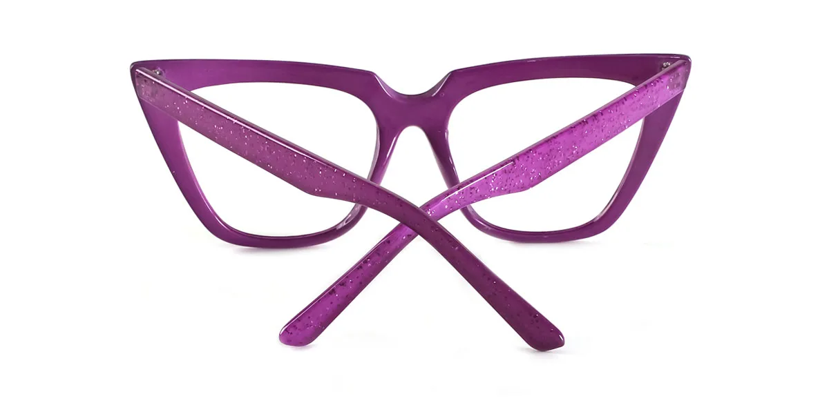 Purple Cateye Unique Custom Engraving Eyeglasses | WhereLight