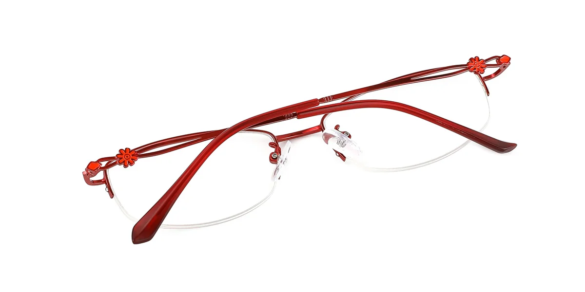 Red Oval Unique  Eyeglasses | WhereLight