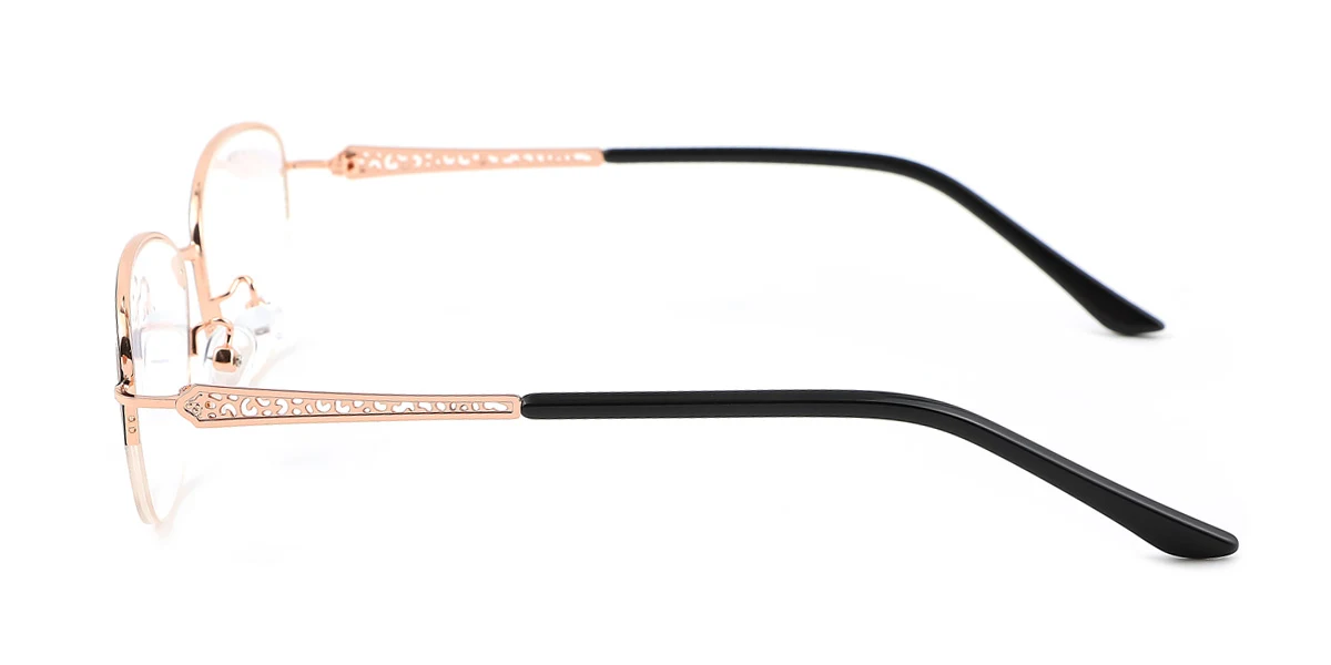 Black Oval Unique  Eyeglasses | WhereLight