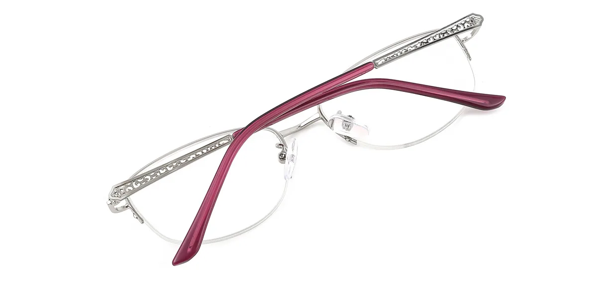 Purple Oval Unique  Eyeglasses | WhereLight