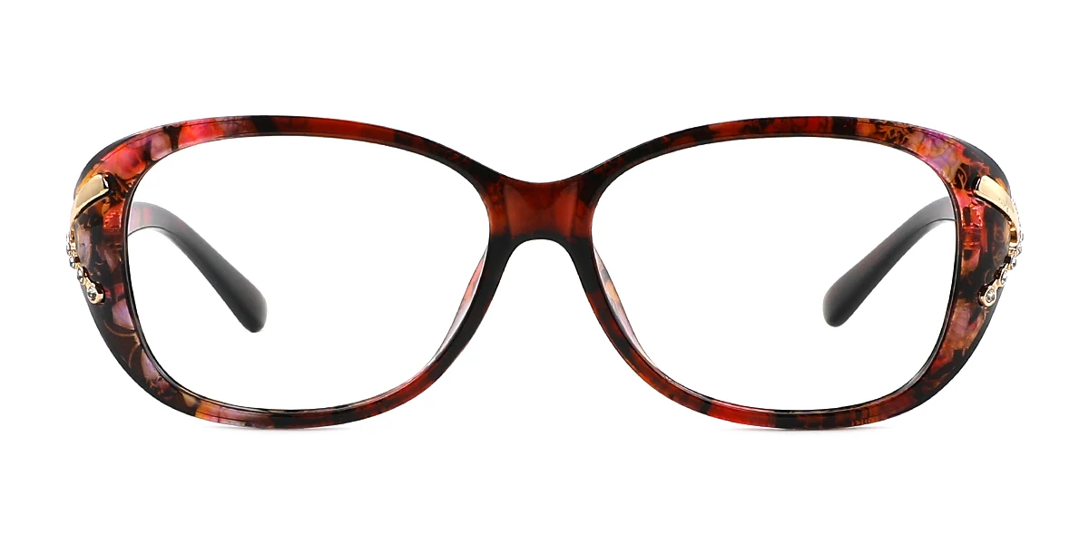 Brown Oval Classic Retro Custom Engraving Eyeglasses | WhereLight