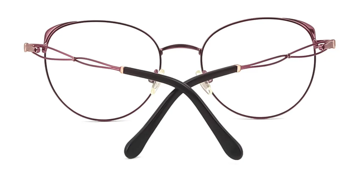 Purple Oval Simple Retro Super Light Eyeglasses | WhereLight