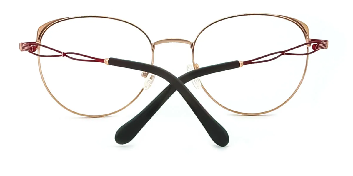Red Oval Simple Retro Super Light Eyeglasses | WhereLight