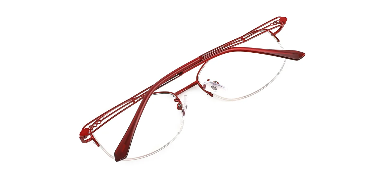 Red Oval Unique Gorgeous  Eyeglasses | WhereLight