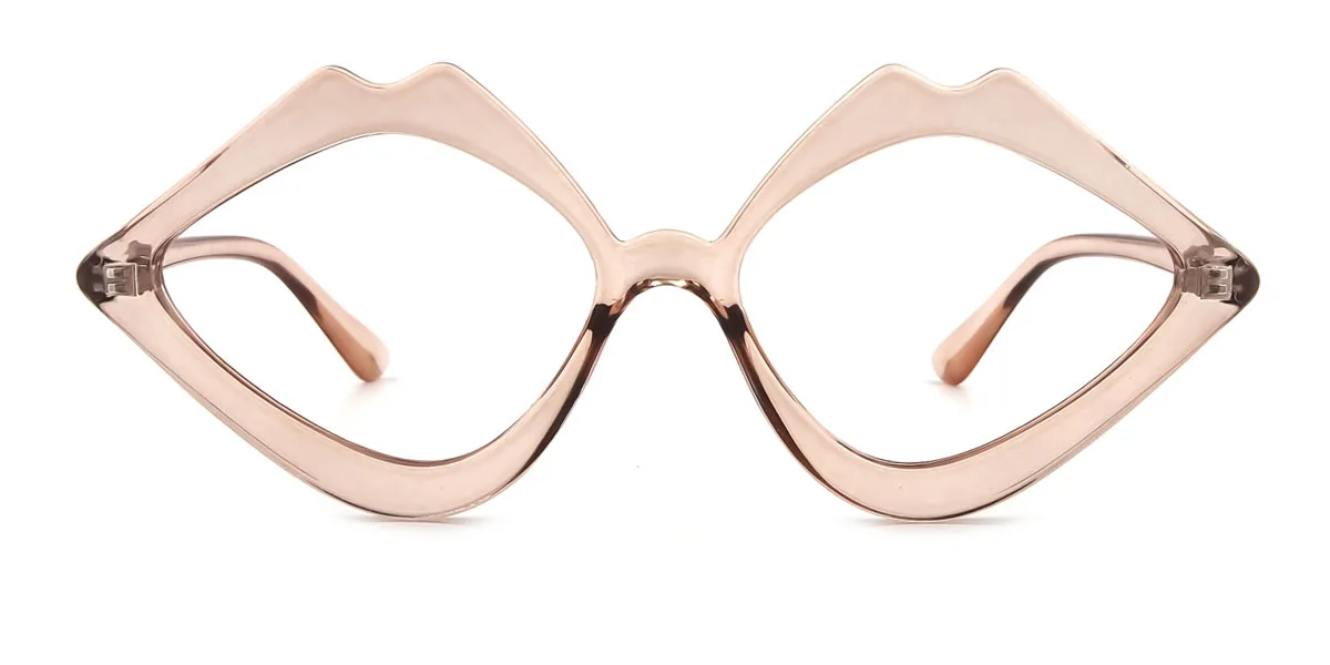 Brown Irregular Unique Custom Engraving Eyeglasses | WhereLight