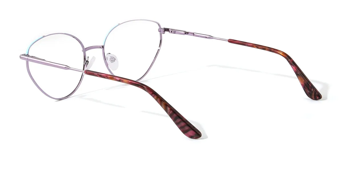 Purple Cateye Unique Super Light Eyeglasses | WhereLight