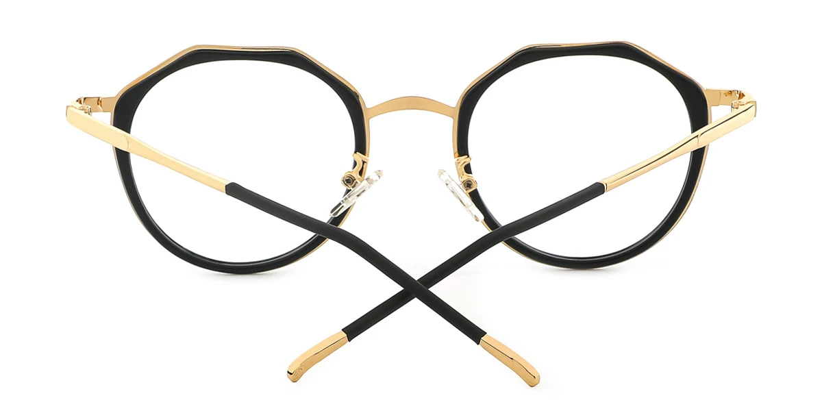 Black Geometric Unique Gorgeous  Eyeglasses | WhereLight