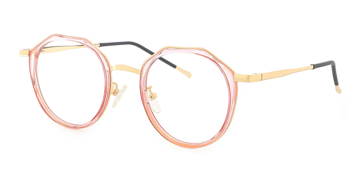 Pink Geometric Unique Gorgeous  Eyeglasses | WhereLight