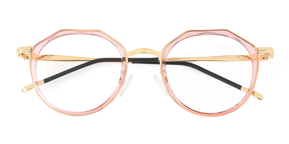 Pink Geometric Unique Gorgeous  Eyeglasses | WhereLight