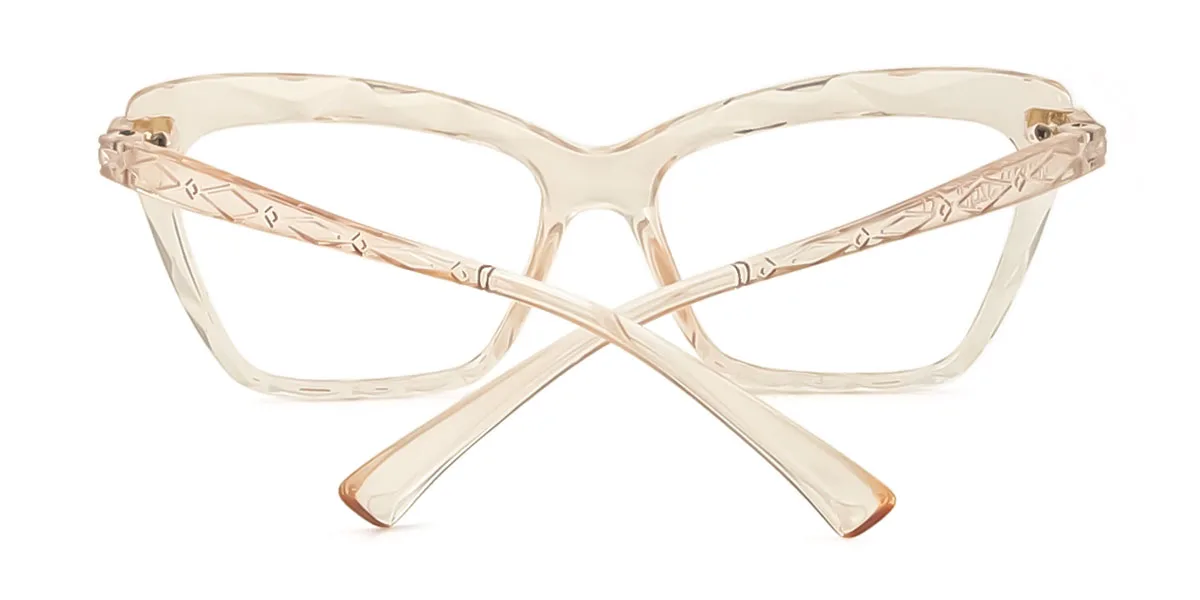 Brown Cateye Irregular Simple Unique Gorgeous Super Light Eyeglasses | WhereLight