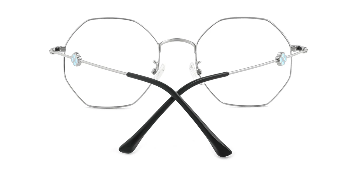 Silver Geometric Irregular Simple Retro Unique  Eyeglasses | WhereLight