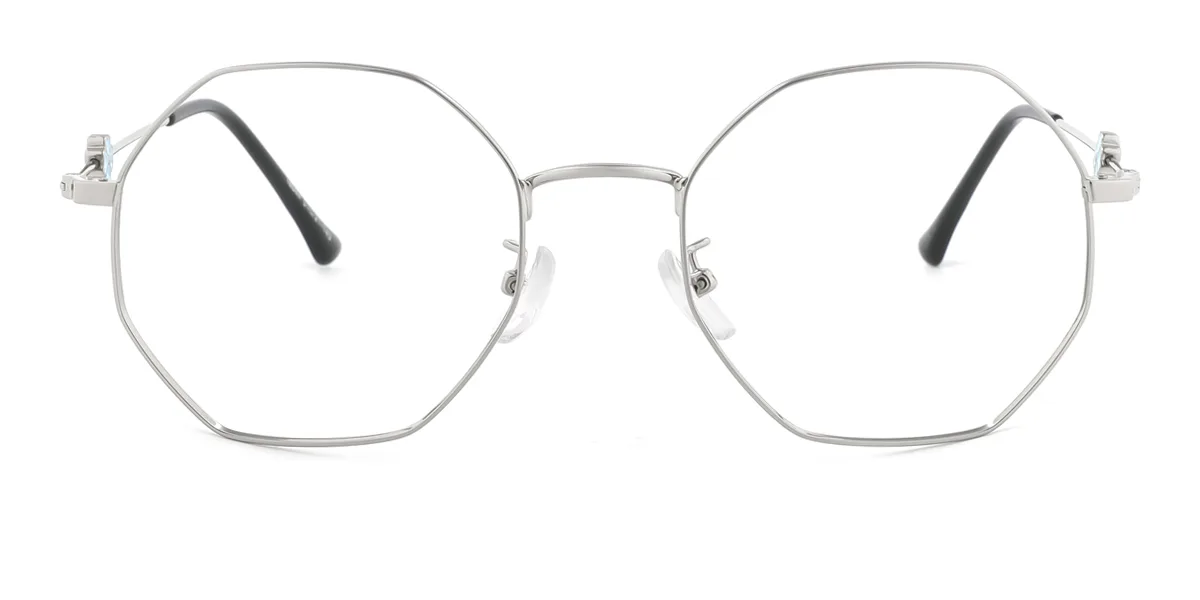 Silver Geometric Irregular Simple Retro Unique  Eyeglasses | WhereLight
