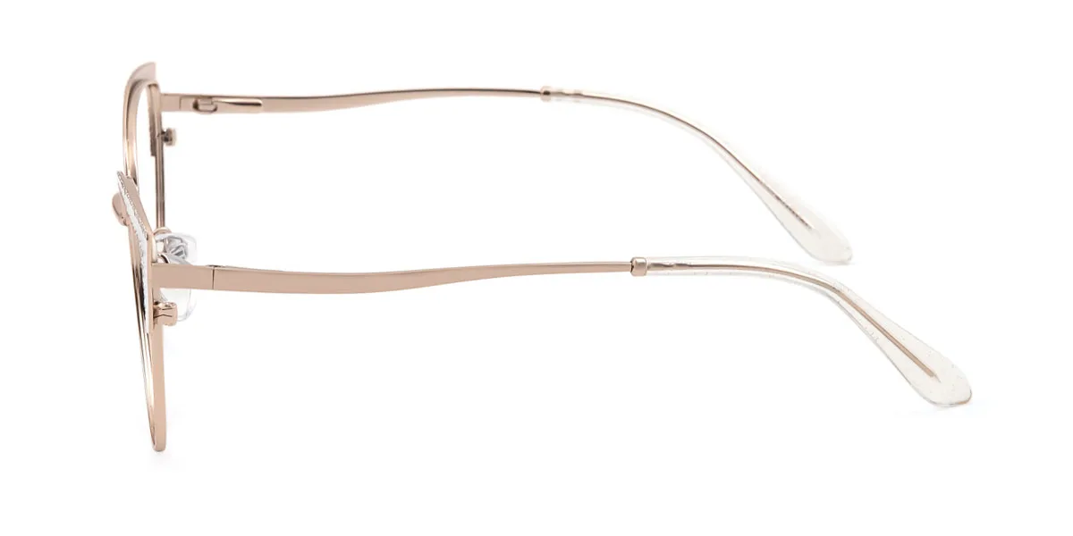 White Cateye Unique Gorgeous Spring Hinges Custom Engraving Eyeglasses | WhereLight